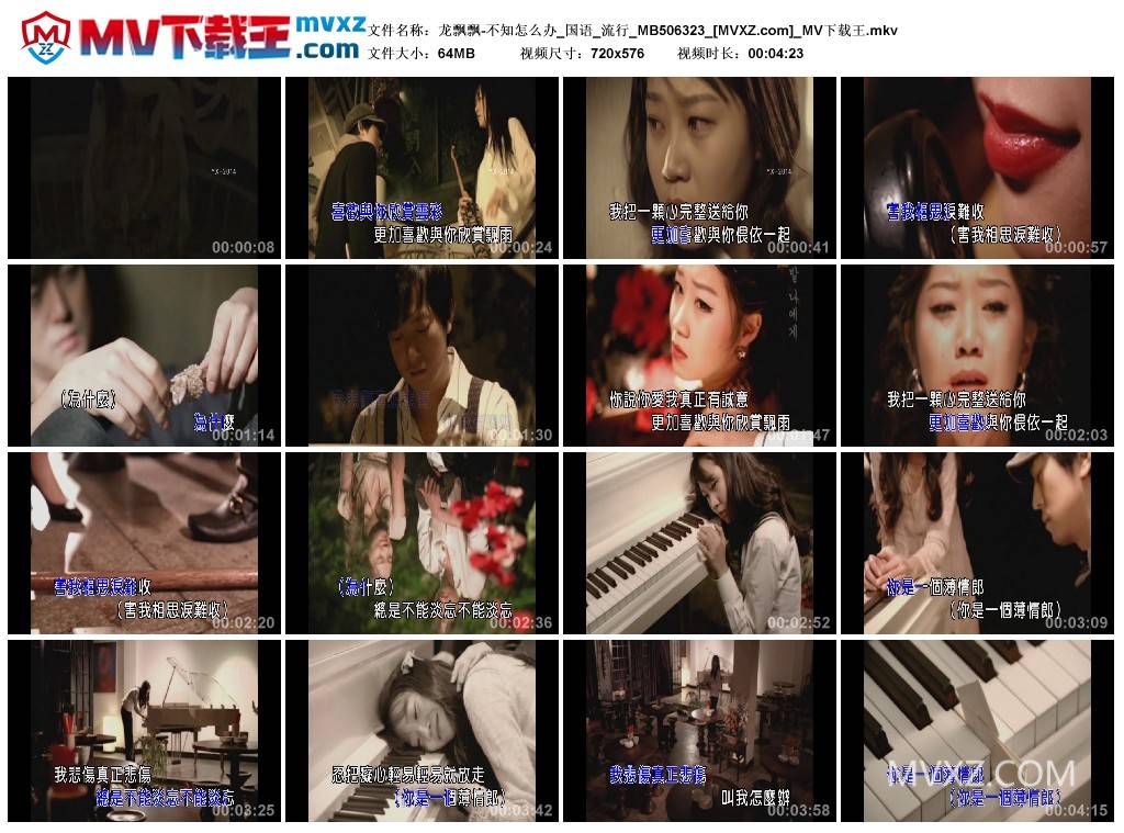 龙飘飘-不知怎么办_国语_流行_MB506323